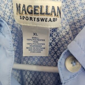 Magellan Outdoors Blue Button Down Shirt